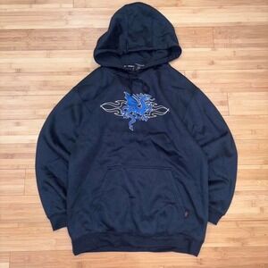 Super soft grunge black and blue JNCO style top heavy hoodie